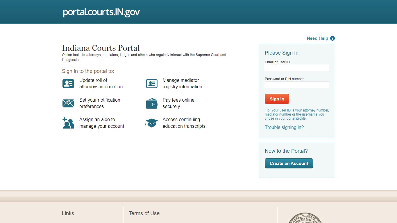 Indiana Courts Portal